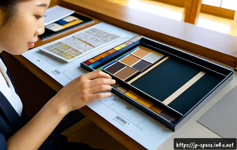 공간디자인 포트폴리오 리뷰 사례 - Photorealistic interior design portfolio review in a bright modern Japanese studio, experienced desi...